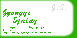 gyongyi szalay business card