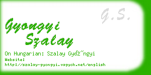 gyongyi szalay business card